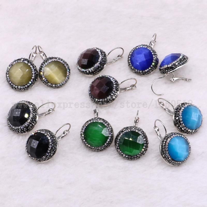 Stud 10 Pairs Natural Cat Eye Stone Earrings Faceted Round Shape Druzy Earring Wholesale Jewelry Gem For Women 34531 
Stud 10 Pairs Natural Cat Eye Stone Earrings Faceted Round Shape Druzy Earring Wholesale Jewelry Gem For Women 34531