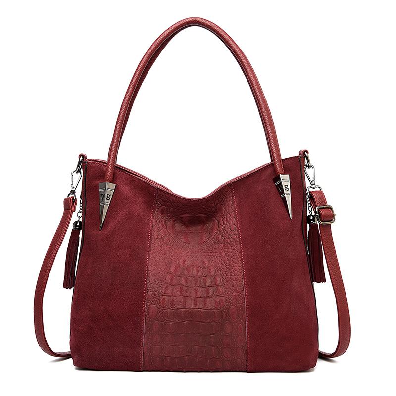 Big casual tote shoulder bag female suede women's handbag leather tassel Large red black green ladies hand bags for women 2020
Big casual tote shoulder bag female suede women's handbag leather tassel Large red black green ladies hand bags for women 2020