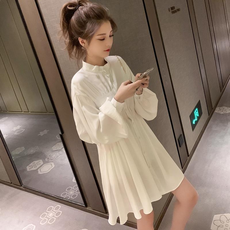 2021 new women' clothing spring fashion solid color long sleeves long shirts stand collar blouses female, Black
2021 new women' clothing spring fashion solid color long sleeves long shirts stand collar blouses female, Black