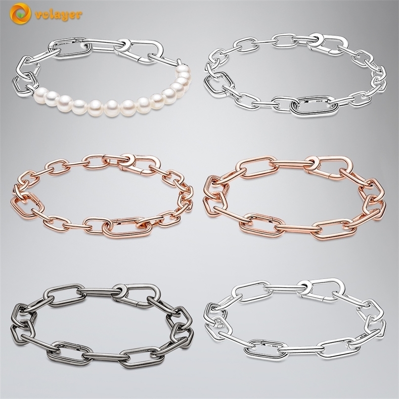 Volayer 925 Sterling Silver Bracelets Series Link Chain fit Original Me for Girl Gifts 220222, Golden;silver
Volayer 925 Sterling Silver Bracelets Series Link Chain fit Original Me for Girl Gifts 220222, Golden;silver