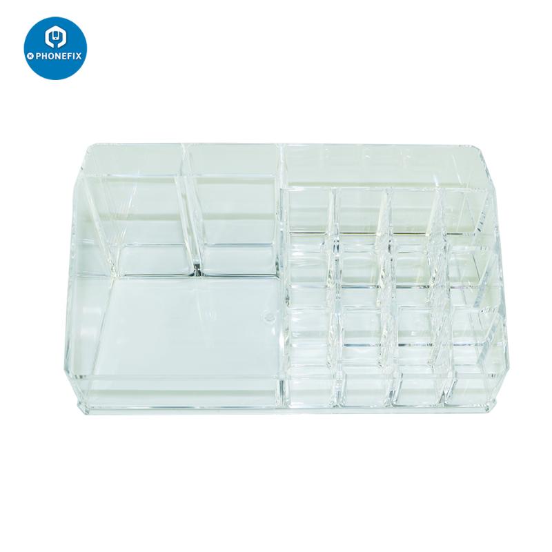 PHONEFIX Transparent Acrylic Container Storage Box with Multi Sub Grid Box for Putting Phone Repair Tool Phone Replacement Parts
PHONEFIX Transparent Acrylic Container Storage Box with Multi Sub Grid Box for Putting Phone Repair Tool Phone Replacement Parts