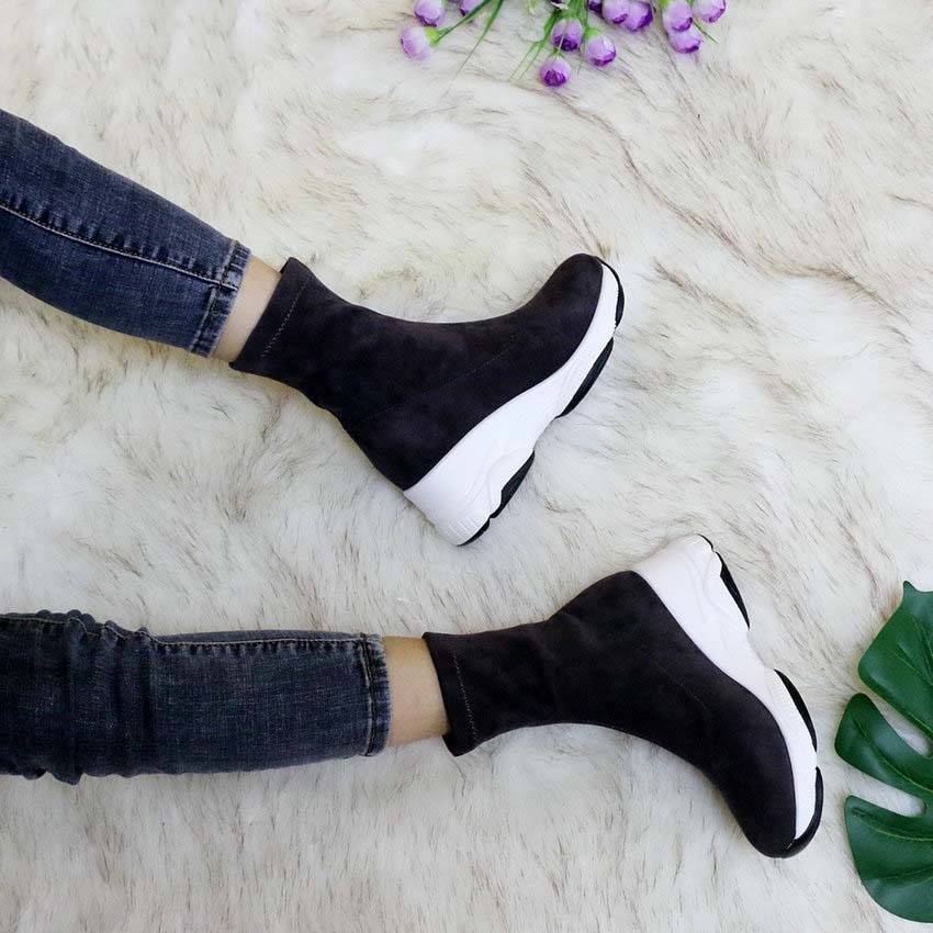 Esveva 2021 wedges elastic ankles winter herd slide in women's shoes platform fashion short boots size 34-43, Caramel-short
Esveva 2021 wedges elastic ankles winter herd slide in women's shoes platform fashion short boots size 34-43, Caramel-short