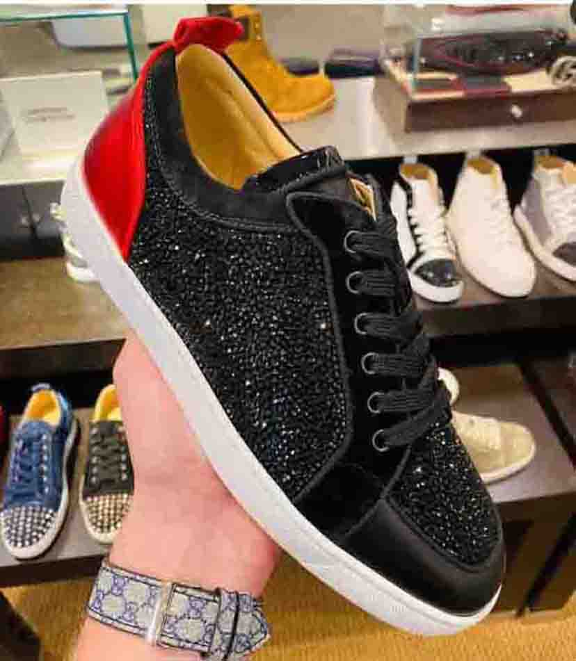 New Designs Shoes Red Bottom Junior Spikes Orlato Men's Flat trainers platform black rhinestone strass sneakers Slip On Loafers Sneakers
New Designs Shoes Red Bottom Junior Spikes Orlato Men's Flat trainers platform black rhinestone strass sneakers Slip On Loafers Sneakers