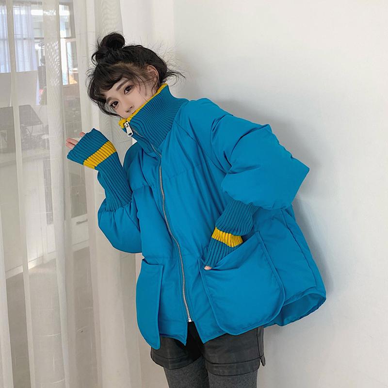Fashion women's winter clothing 2020 new Korean version loose collar thickening plus velvet cotton coat women's parkas, Blue parkas
Fashion women's winter clothing 2020 new Korean version loose collar thickening plus velvet cotton coat women's parkas, Blue parkas