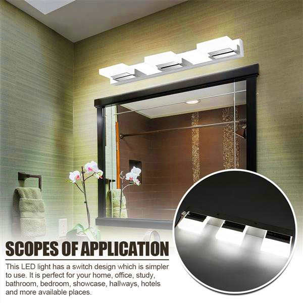 Newest Design 12W ZC001204 Four Lights Acrylic Wall Lamp Bathroom Lamp White Light Silver Super brightness waterproof Wall Lamps
Newest Design 12W ZC001204 Four Lights Acrylic Wall Lamp Bathroom Lamp White Light Silver Super brightness waterproof Wall Lamps