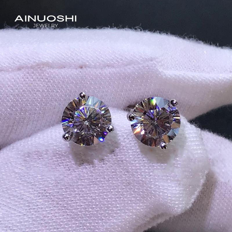 Stud AINUOSHI 925 Sterling Silver 0.5ct/1.0ct/2.0ct Round Simulated SONA Diamond Three Earrings For Women Party Gift
Stud AINUOSHI 925 Sterling Silver 0.5ct/1.0ct/2.0ct Round Simulated SONA Diamond Three Earrings For Women Party Gift