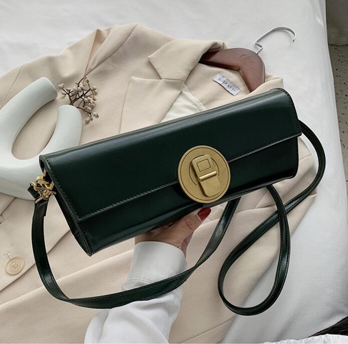 Wholesale ladies shoulder bags niche design simple solid color leather underarm bag elegant atmosphere gold buckle black handbag high quality women backpack, Red 
Wholesale ladies shoulder bags niche design simple solid color leather underarm bag elegant atmosphere gold buckle black handbag high quality women backpack, Red