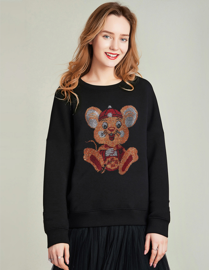 2020 Female Strass Hoodies Autumn Diamond with Hoodie Long Sleeve Sweater Plus Size Erod, The shown
2020 Female Strass Hoodies Autumn Diamond with Hoodie Long Sleeve Sweater Plus Size Erod, The shown