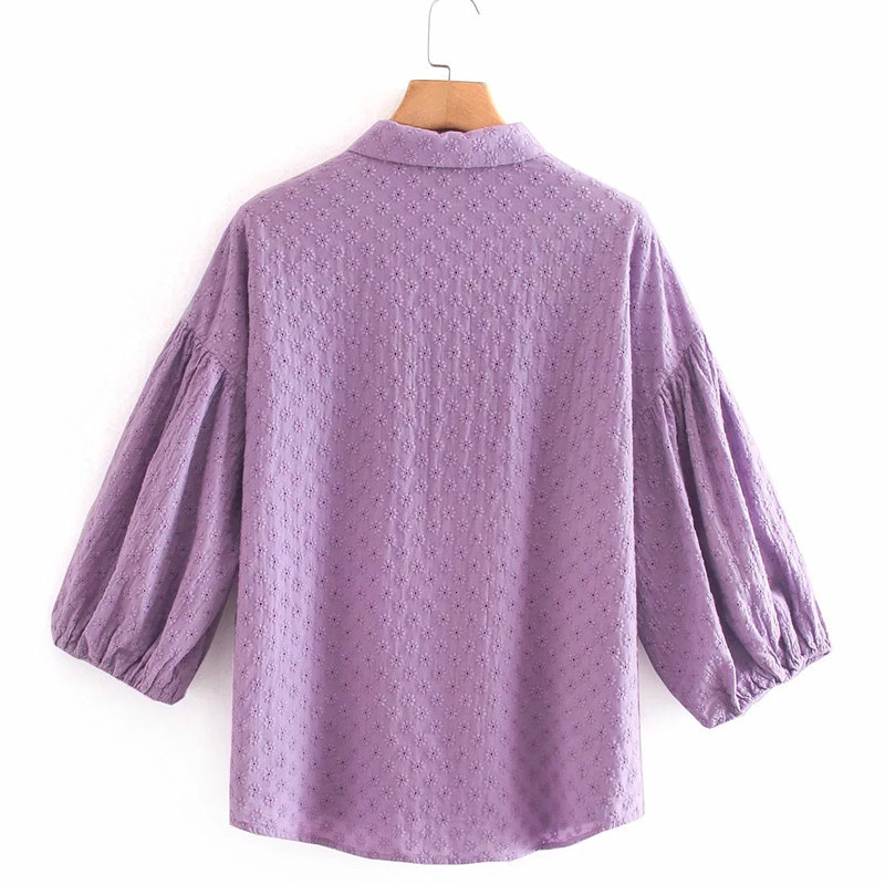 2021 New Top Women Vintage Embroidered Flowers Lapel Collar Cropped Blouse Fashion Puff Sleeves Elastic Cuffs Button-up Chic Tops 6urg, Lavender
2021 New Top Women Vintage Embroidered Flowers Lapel Collar Cropped Blouse Fashion Puff Sleeves Elastic Cuffs Button-up Chic Tops 6urg, Lavender