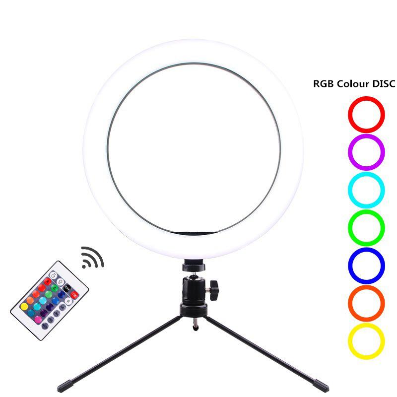10inch 26cm USB LED RGB Light Ring Photography Flash Lamp With Tripod Stand For Makeup Youtube VK Video Dimmable Lighting
10inch 26cm USB LED RGB Light Ring Photography Flash Lamp With Tripod Stand For Makeup Youtube VK Video Dimmable Lighting