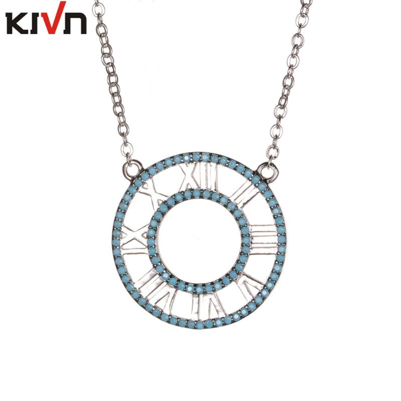 KIVN Fashion Jewelry Fabulous Unique Roman numeral Pave CZ Cubic Zirconia Wedding Bridal Necklace Pendant for Women
KIVN Fashion Jewelry Fabulous Unique Roman numeral Pave CZ Cubic Zirconia Wedding Bridal Necklace Pendant for Women