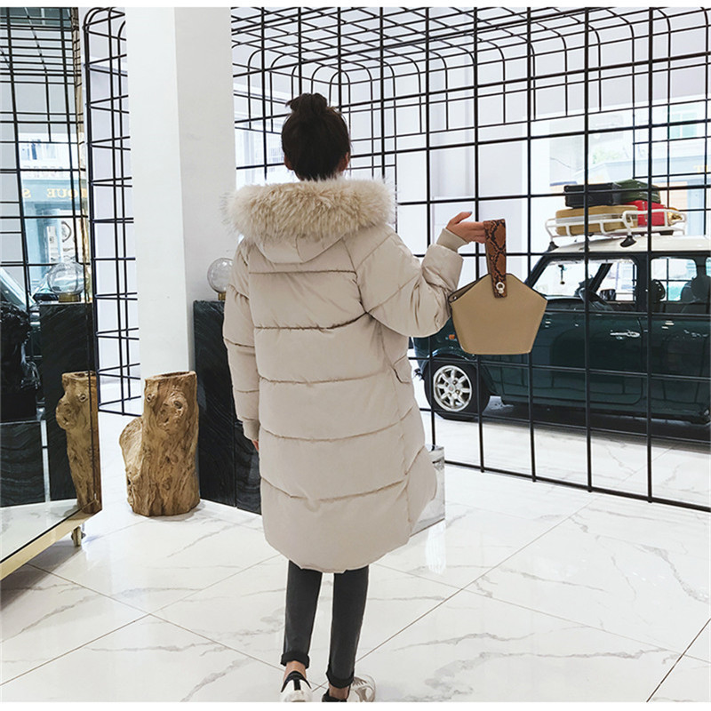 2019 New Autumn winter loose Women parka Outwear Coat Jacket long sleeve Knee length Medium length Thick warm Fashion Cotton LJ201127