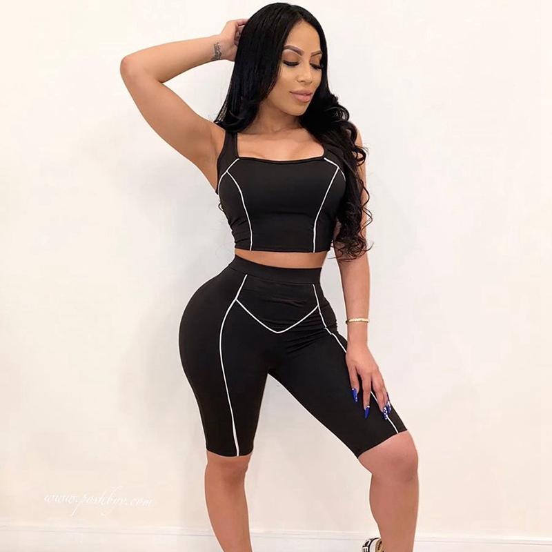 Clothing Women 2020 Sexy Women' Sleeveless Two Piece Set Printed Fitness Streetwear Clothes Sexy Casual Outfits, Black
Clothing Women 2020 Sexy Women' Sleeveless Two Piece Set Printed Fitness Streetwear Clothes Sexy Casual Outfits, Black