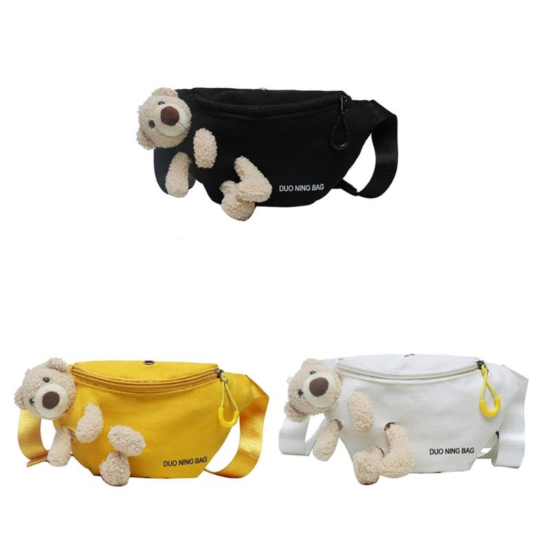 Cute Bear Canvas Wild Chest Bag Trendy All-match Messenger Women Casual Daily, White
Cute Bear Canvas Wild Chest Bag Trendy All-match Messenger Women Casual Daily, White