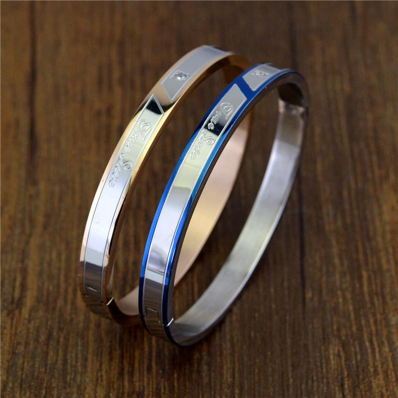 High Quality 8mm Stainless Stel Couple Bracelets With Cubic Zirconia Christmas Gift Romantic True Love Letter Bangles For Women
High Quality 8mm Stainless Stel Couple Bracelets With Cubic Zirconia Christmas Gift Romantic True Love Letter Bangles For Women