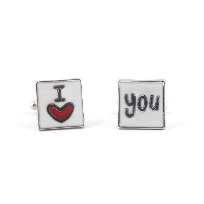 New Fashion French Cufflinks I Love You Letter Cuff links French Shirt Accessories Jewelry Christmas Gift For Lover
New Fashion French Cufflinks I Love You Letter Cuff links French Shirt Accessories Jewelry Christmas Gift For Lover