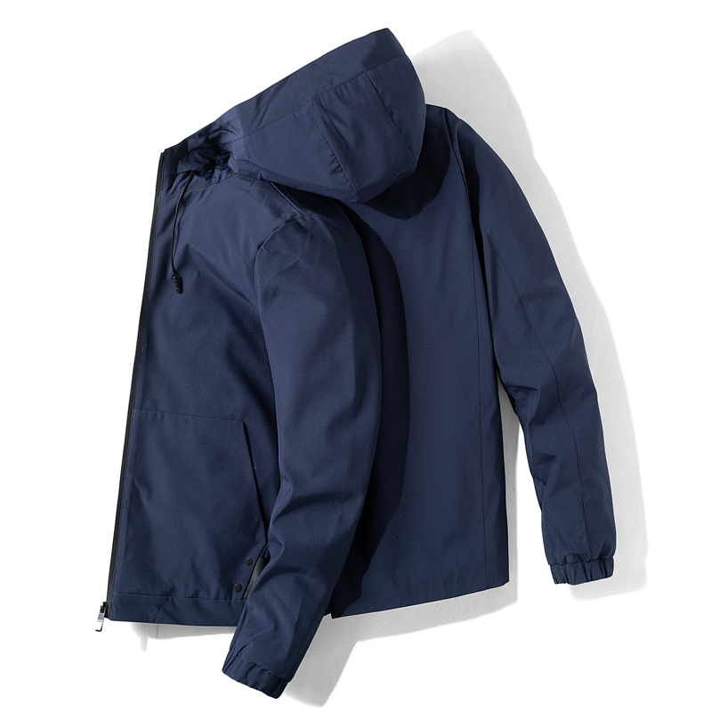 Men's Windbreaker Jacket Solid Hooded With Side Pocket Jackets For Men Winter Casual Bomber Male Jacket Hoodies Chaqueta Hombre 201218
