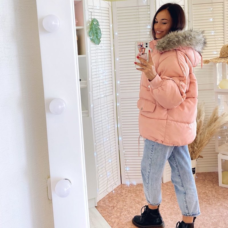 cotton women's long korean cotton coat fur collar long sleeves 201217