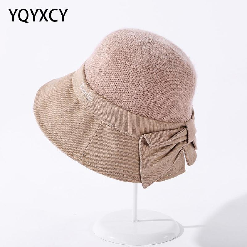 YQYXCY Bucket Hat Women Winter Wool Knitted Round Top Bob Fisherman Cap With Bow Femme Korean Fashion Gorros Chapeu New 2020, Black
YQYXCY Bucket Hat Women Winter Wool Knitted Round Top Bob Fisherman Cap With Bow Femme Korean Fashion Gorros Chapeu New 2020, Black
