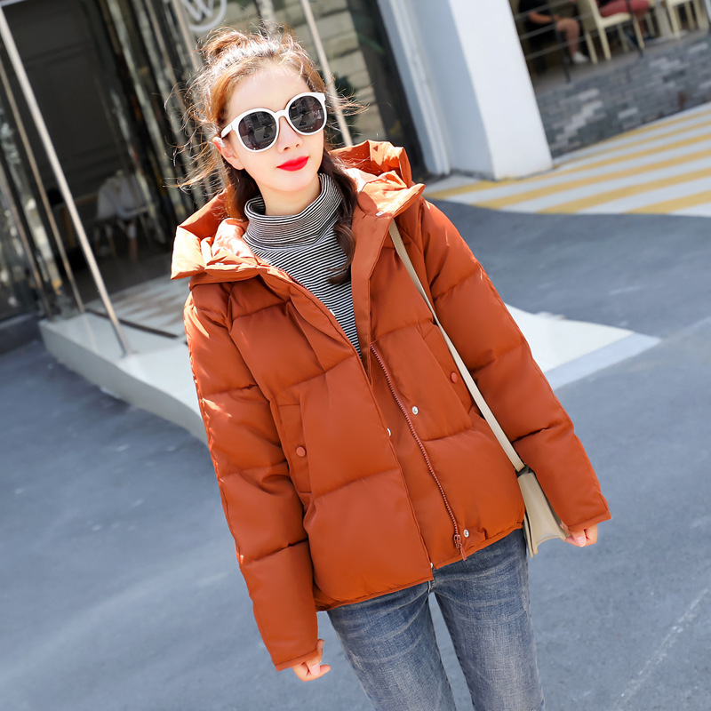Slim Cotton Solid New Women's Hooded Winter Loose Cottonpadded Jacket Winter Jacket Women 902 201019