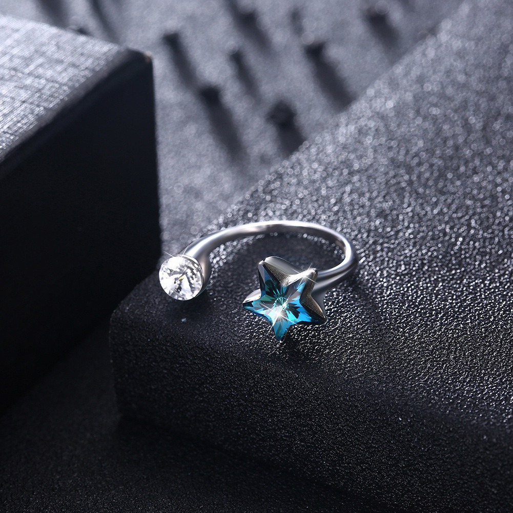 Lycani uses Swarovski element crystal ring female S925 five-pointed star bracelet hot sale proposal, engagement, wedding ring
Lycani uses Swarovski element crystal ring female S925 five-pointed star bracelet hot sale proposal, engagement, wedding ring