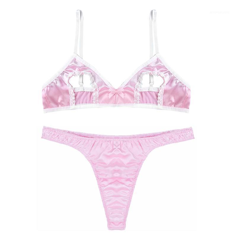 Men Sissy Lingerie Satin Open Cups Bare Nipples Wire-free Bra with Thongs Male Crossdressing Erotic Gay Sexy Underwear1, Black
Men Sissy Lingerie Satin Open Cups Bare Nipples Wire-free Bra with Thongs Male Crossdressing Erotic Gay Sexy Underwear1, Black