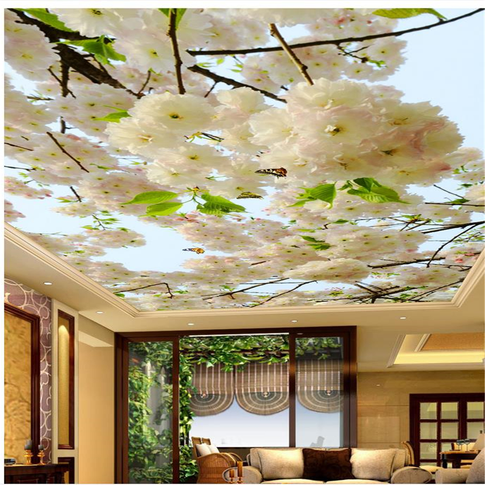 Fresh flower branches living room bedroom ceiling ceiling mural 3d ceiling murals wallpaper, White
Fresh flower branches living room bedroom ceiling ceiling mural 3d ceiling murals wallpaper, White
