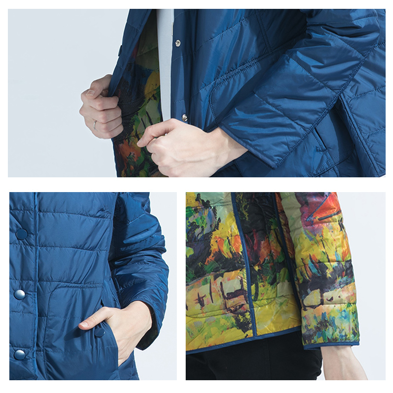 AllureAmore Spring Vest For Women Down Jacket Waterproof Cotton Coat DoubleSide Outwear Thin Parka Lightweight Quilted Clothes 200928