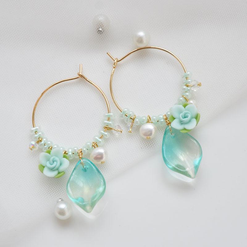 allergy color retaining Earrings temperament orange green purple flowers Pearl Crystal Glass Earrings women's
allergy color retaining Earrings temperament orange green purple flowers Pearl Crystal Glass Earrings women's