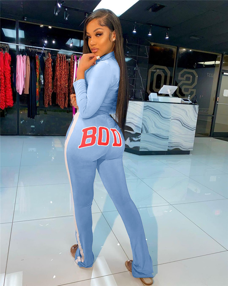 Fall winter clothing Women tracksuits jogger suit long sleeve outfits jacket crop top+stack pants two piece set plus size-2X sweatsuits 4343