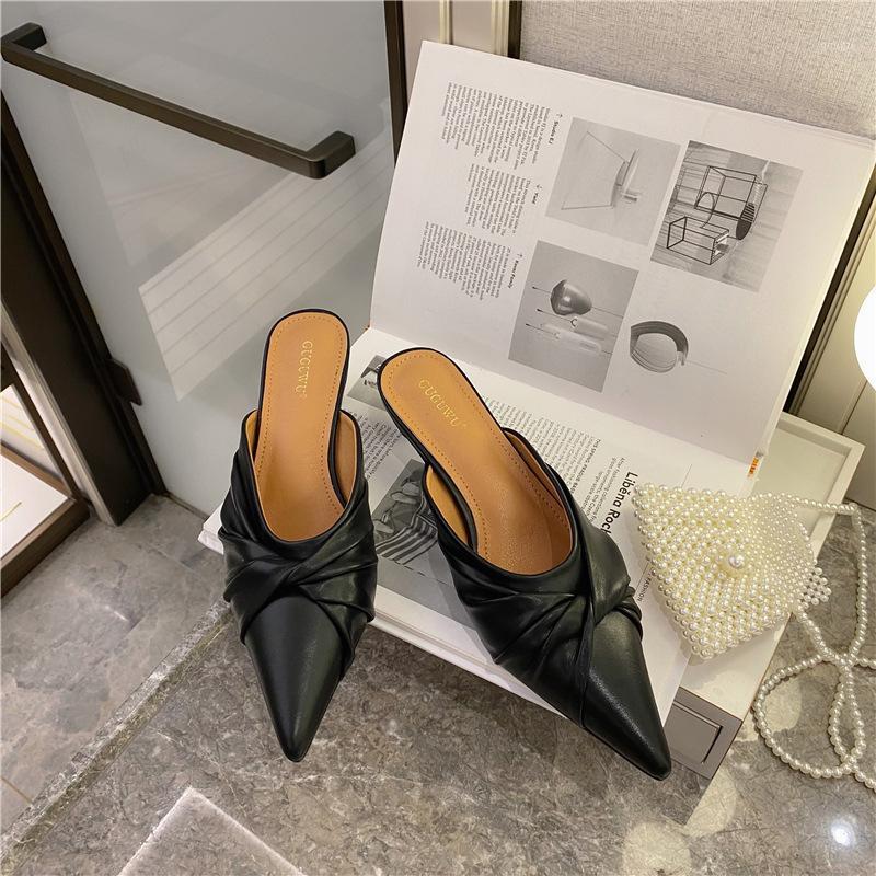 DEAT 2020 Summer Fashion Pointed Toe Shallow Crystal Bling Temperament Small Heels Slippers Women Shoes Tide SE5181, Black
DEAT 2020 Summer Fashion Pointed Toe Shallow Crystal Bling Temperament Small Heels Slippers Women Shoes Tide SE5181, Black