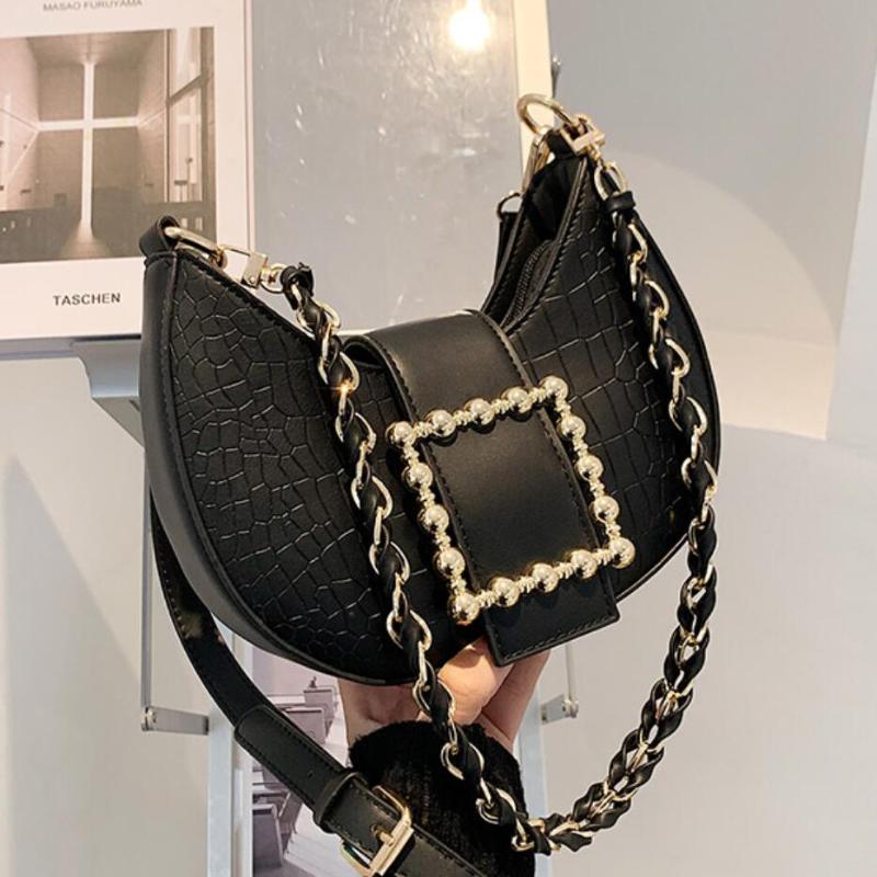 Crocodile pattern 2021 Fashion New High quality PU Leather Women's Designer Handbag Chain Shoulder Messenger Bag, Black
Crocodile pattern 2021 Fashion New High quality PU Leather Women's Designer Handbag Chain Shoulder Messenger Bag, Black