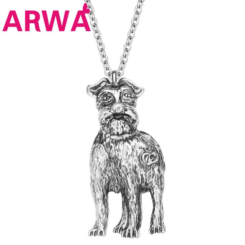 ARWA Alloy Antique Silver Plated Schnauzer Dog Necklace Pendant Chain Metal Sweet Pets Jewelry Teens Girl Charm Gift Souvenir
ARWA Alloy Antique Silver Plated Schnauzer Dog Necklace Pendant Chain Metal Sweet Pets Jewelry Teens Girl Charm Gift Souvenir