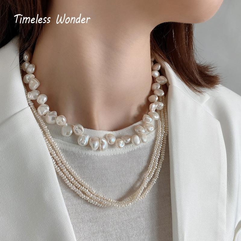 Chokers Timeless Wonder 925 Sterling Sliver Glam Baroque Pearl Chains Necklace Women Jewelry Goth Boho Gorgeous Gift Prom Goddess 6636
Chokers Timeless Wonder 925 Sterling Sliver Glam Baroque Pearl Chains Necklace Women Jewelry Goth Boho Gorgeous Gift Prom Goddess 6636