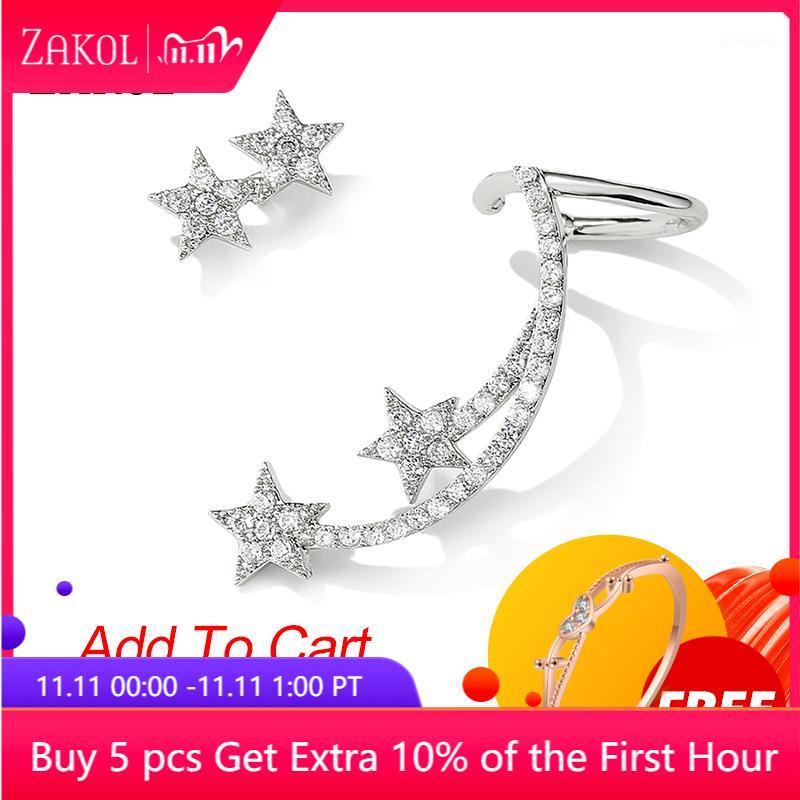 ZAKOL Korean High Quality Cubic Zirconira Five-pointed Star Asymmetry Stud Earrings for Women Jewelry Wholesale FSEP26421
ZAKOL Korean High Quality Cubic Zirconira Five-pointed Star Asymmetry Stud Earrings for Women Jewelry Wholesale FSEP26421