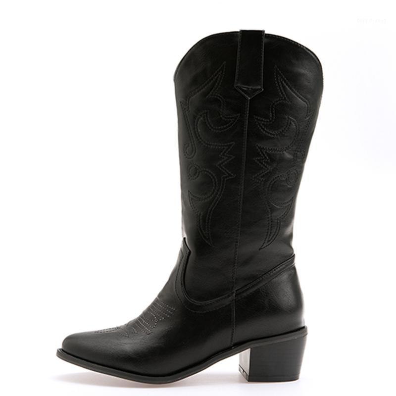 Classic Mid-calf Boots Women Fashion Embroidered Western Cowboy Boots for Women pu Leather Cowgirl Low Heels Shoe Big Size1, Black
Classic Mid-calf Boots Women Fashion Embroidered Western Cowboy Boots for Women pu Leather Cowgirl Low Heels Shoe Big Size1, Black