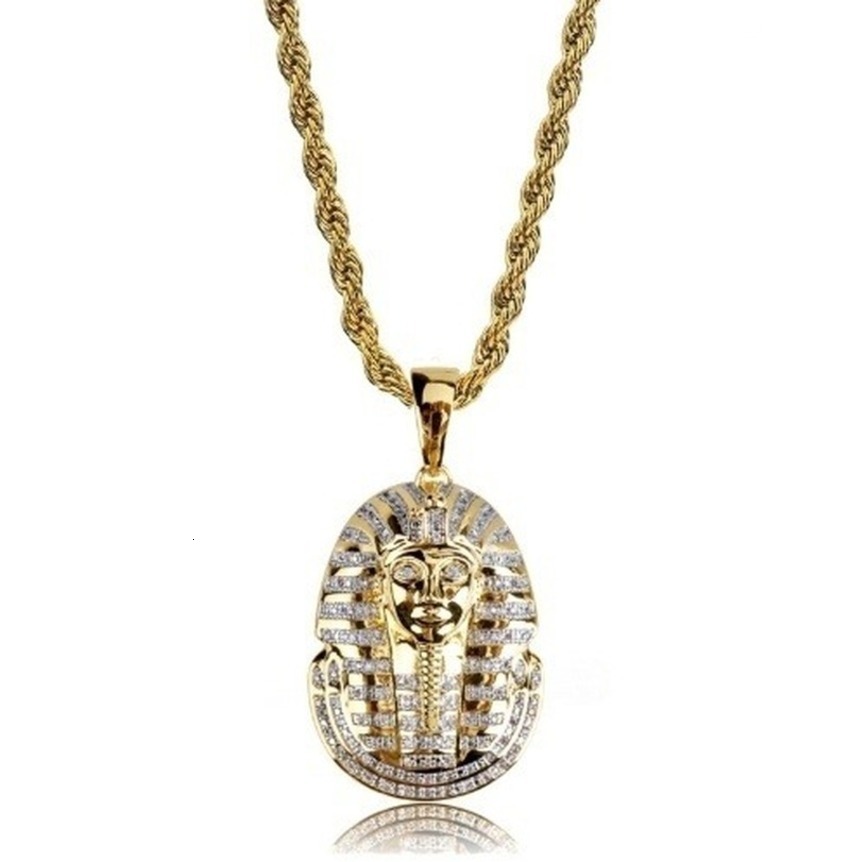 Jewelry Hip Hop Iced Out Egyptian Pharaoh Pendant Necklace Zircon Charm Gold Chain for Men OTWV
Jewelry Hip Hop Iced Out Egyptian Pharaoh Pendant Necklace Zircon Charm Gold Chain for Men OTWV