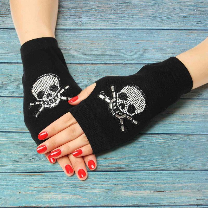 Cartoon Animals Pattern Skull Winter Rivet Gloves Women Warm Knitted Diamonds Sequins Cool Fingerless Dancing Gloves
Cartoon Animals Pattern Skull Winter Rivet Gloves Women Warm Knitted Diamonds Sequins Cool Fingerless Dancing Gloves