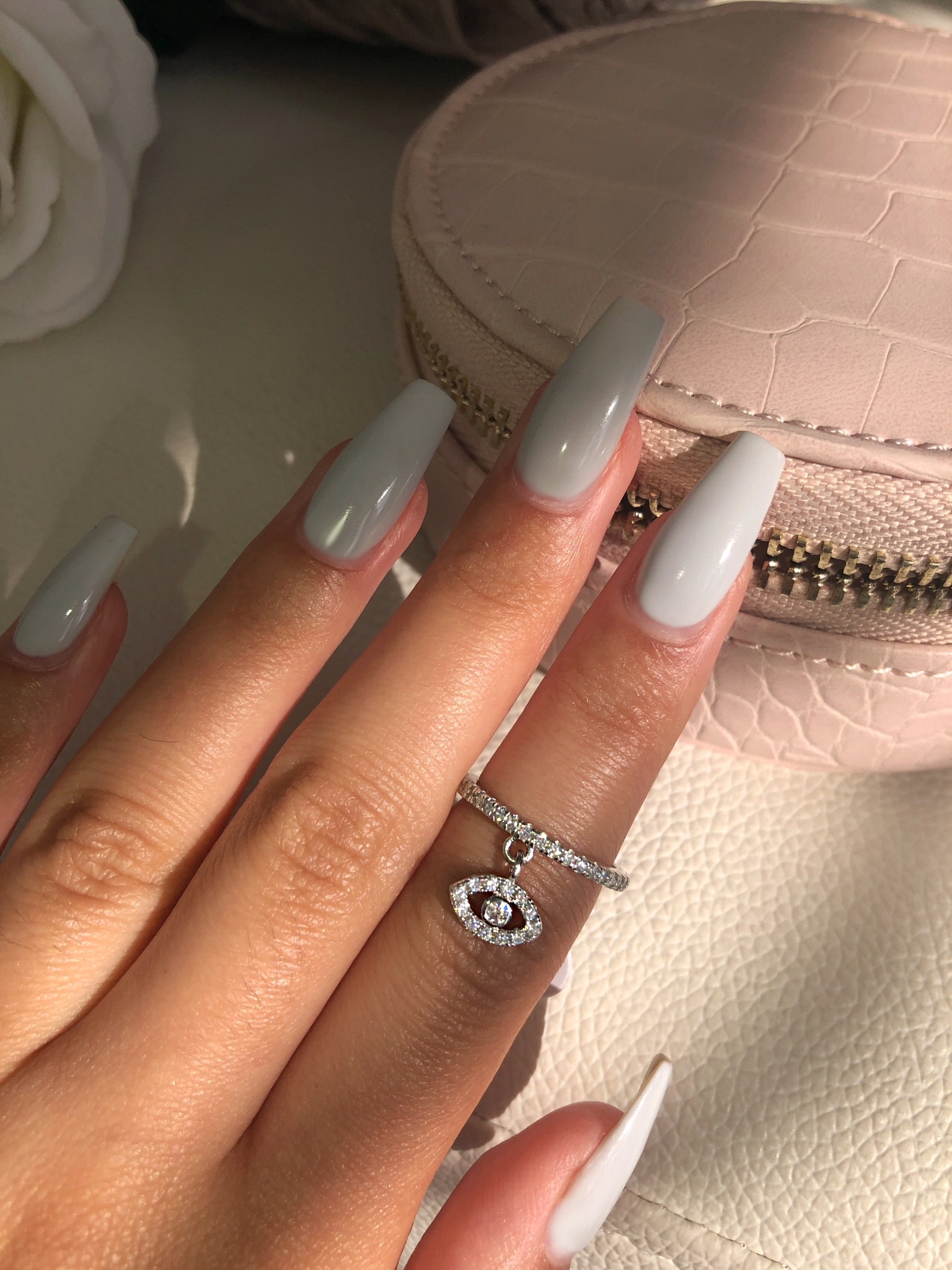 Simple Fashion Jewelry 925 Sterling Silver Angle Eye Eternity Ring Pave White Sapphire CZ Diamond Gemstones Women Wedding Band Ring Gift