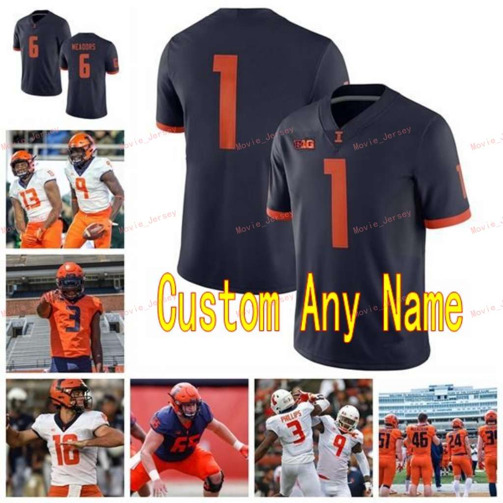 Stitched Custom 11 Jeff George 12 Matt Robinson 18 Brandon Peters 2 Reggie Corbin Illinois Fighting Illini College Men Women Youth Jersey, Youth navy blue
Stitched Custom 11 Jeff George 12 Matt Robinson 18 Brandon Peters 2 Reggie Corbin Illinois Fighting Illini College Men Women Youth Jersey, Youth navy blue