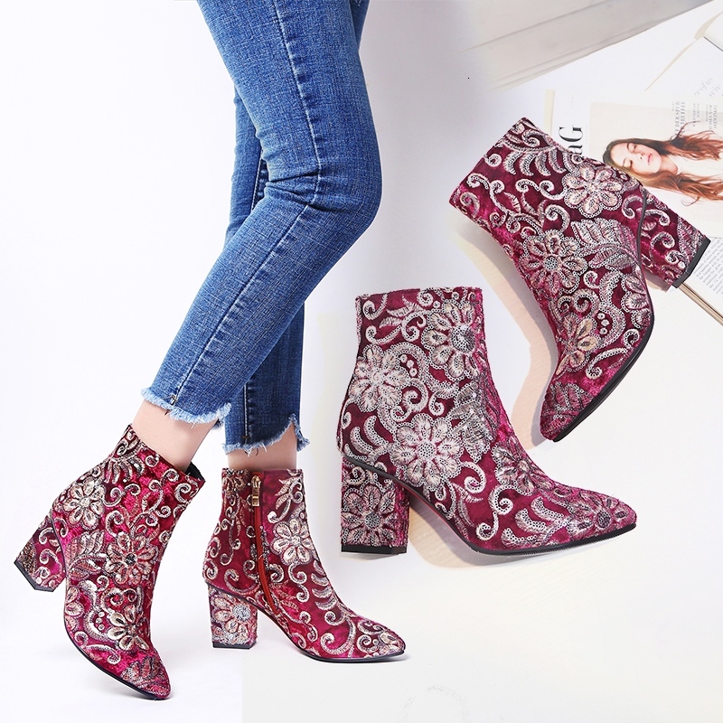 2021 New High Quality Dwelling Embroider Thick Women's Autumn Heels Winter Fashionable Ladies Boots TW5Y, Red
2021 New High Quality Dwelling Embroider Thick Women's Autumn Heels Winter Fashionable Ladies Boots TW5Y, Red