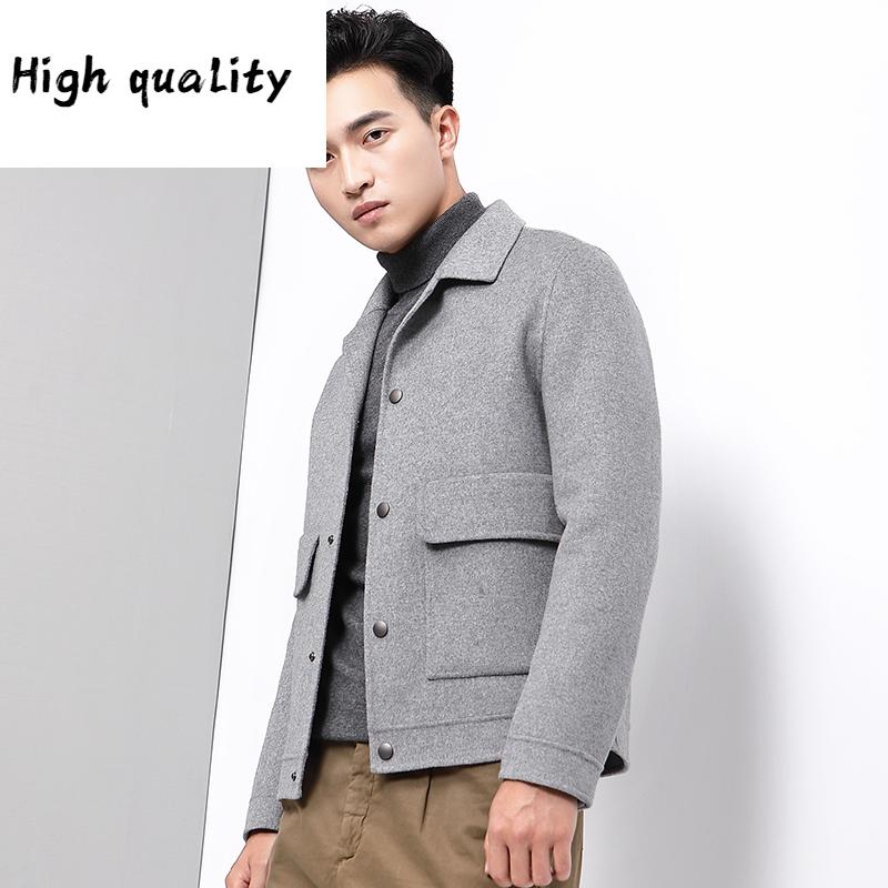 Wool Double-sided Coat Men Short Casual Jacket Mens Overcoat Spring Slim Fit Coats Casaco Masculino, Black
Wool Double-sided Coat Men Short Casual Jacket Mens Overcoat Spring Slim Fit Coats Casaco Masculino, Black