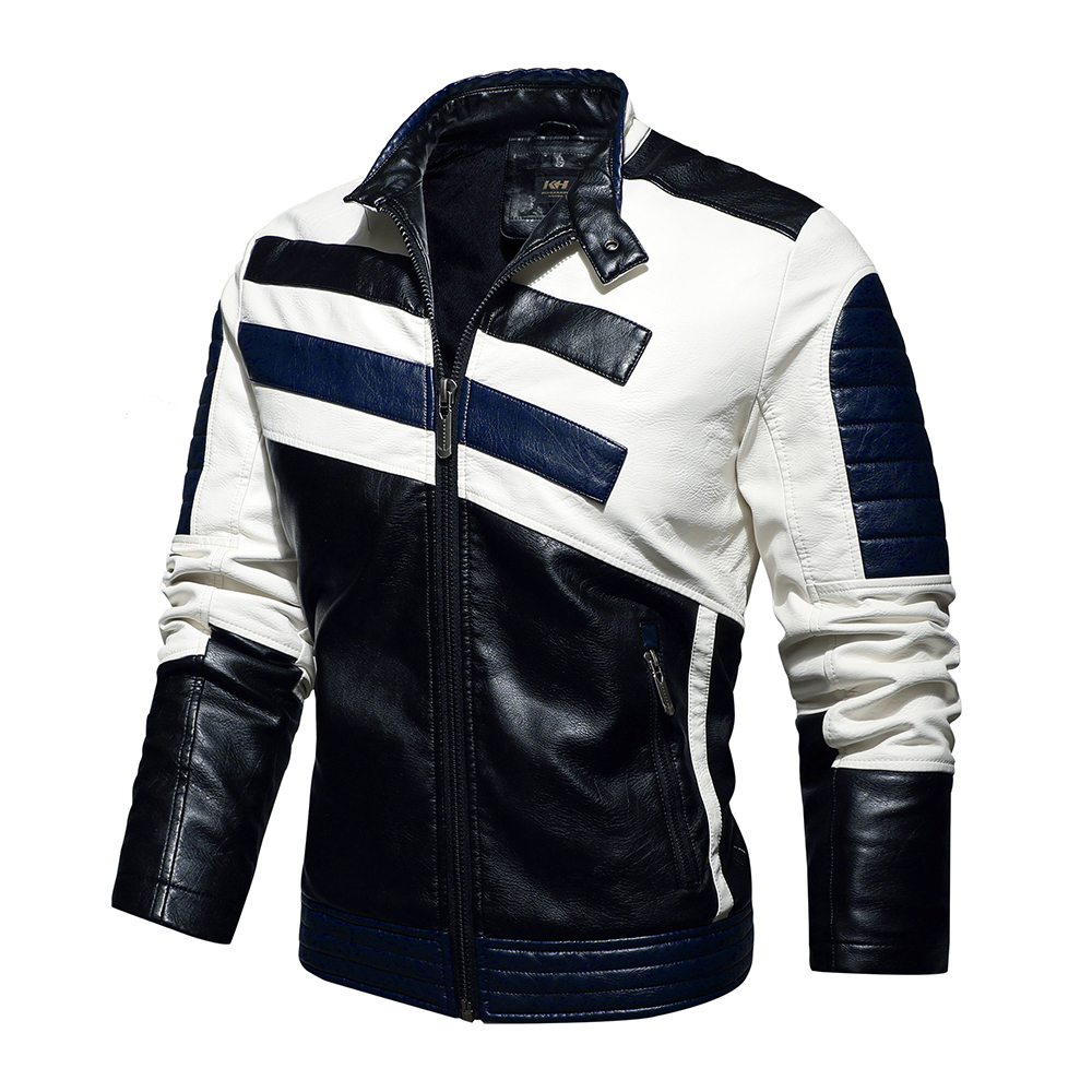 Men's Trendy New Motor Leather Jacket Outwear Men Winter Fashion Casual Biker PU Jacket Coat Man Slim Leather Bomber Jacket 201120