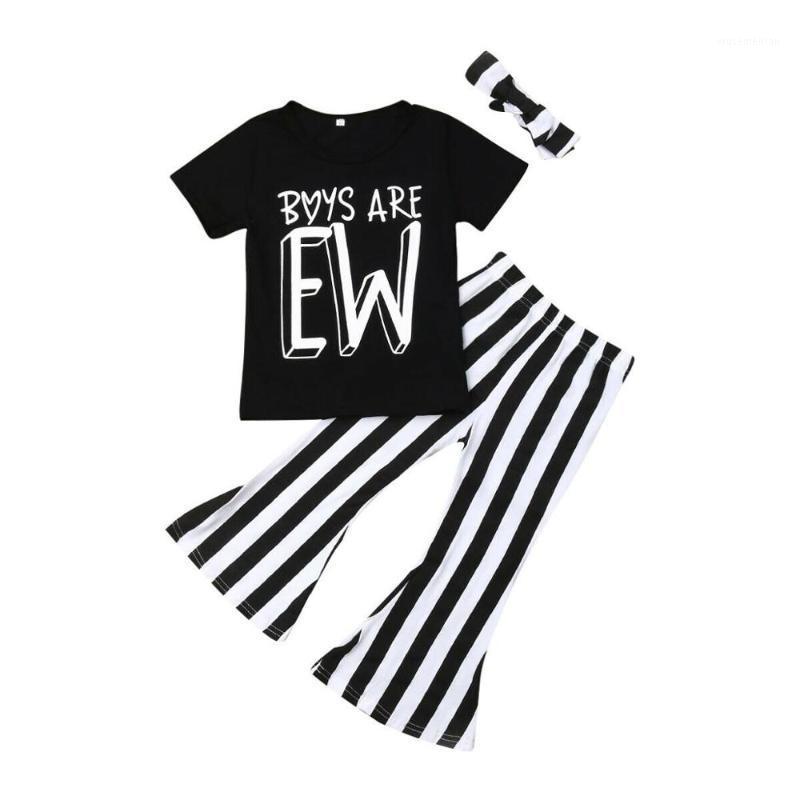 3Pcs Infant Baby Girls Outfits Letters Printed Short Sleeve T-Shirt Top + Striped Flare Pants Long Trousers + Cute Headband1, Black
3Pcs Infant Baby Girls Outfits Letters Printed Short Sleeve T-Shirt Top + Striped Flare Pants Long Trousers + Cute Headband1, Black