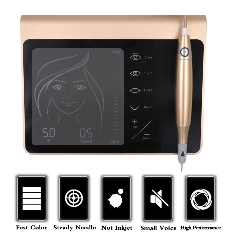 Touch Screen Rechargeable Battery US/EU Plug Permanent Makeup Machine Kit Eyebrow Lip Eyeliner Machine With 2 Cartridge Neeldes
Touch Screen Rechargeable Battery US/EU Plug Permanent Makeup Machine Kit Eyebrow Lip Eyeliner Machine With 2 Cartridge Neeldes