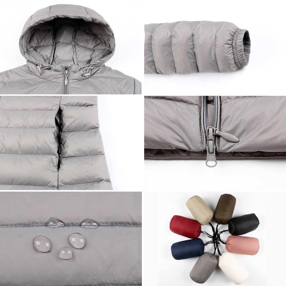 Matt Fabric 5XL 6XL Plus Long Down Jacket Women Winter Ultra Light Down Jacket Women With Hooded Down Coat Female Big Size Coats 201128