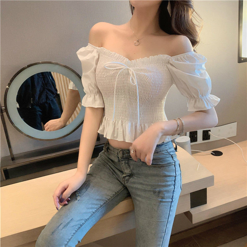 Summer Chiffon Elegant Female Blouse Kawaii Top Puff Korean Sexy Women's Clothes Fashion 2021 B9s5, Purple
Summer Chiffon Elegant Female Blouse Kawaii Top Puff Korean Sexy Women's Clothes Fashion 2021 B9s5, Purple