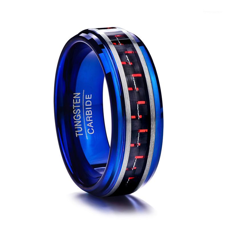 Wedding Rings Full Size 7-12 Vintage Men Inlaid Red Carbon Fiber Blue Tungsten Carbide Ring 8MM Anillos1
Wedding Rings Full Size 7-12 Vintage Men Inlaid Red Carbon Fiber Blue Tungsten Carbide Ring 8MM Anillos1