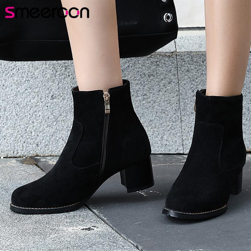 Smeeroon 2020 winter female new arrive boots dress shoes round toe ladies high heels boots wholesale black female ankle, Red
Smeeroon 2020 winter female new arrive boots dress shoes round toe ladies high heels boots wholesale black female ankle, Red