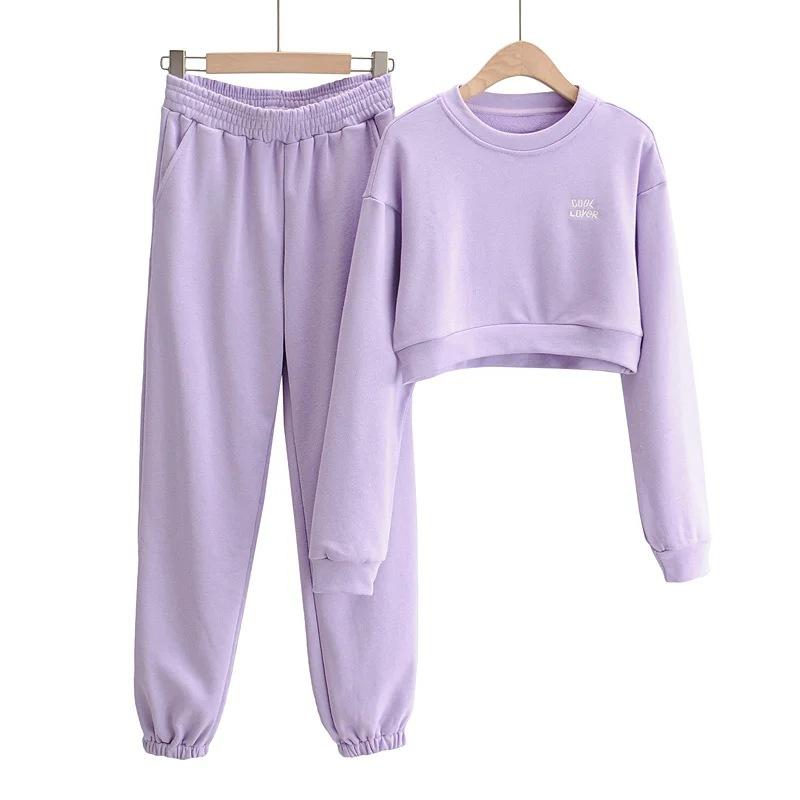 Fashion ladies new letter printing casual round neck pullover and pants 2-piece suit ladies sportswear sports suit jogging pants, White
Fashion ladies new letter printing casual round neck pullover and pants 2-piece suit ladies sportswear sports suit jogging pants, White